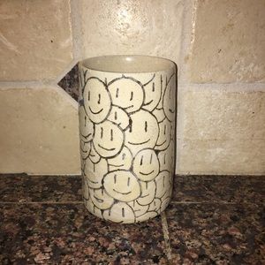 Smiley Handmade Stoneware Cylinder